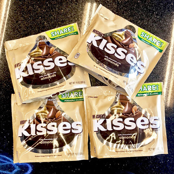 Chocolate Kisses Milk Chocolate With Almonds (Share pack)