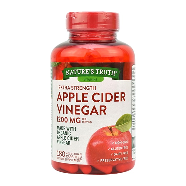 Viên uống giấm táo hữu cơ Natures Truth Apple Cider Vinegar 180v Mỹ