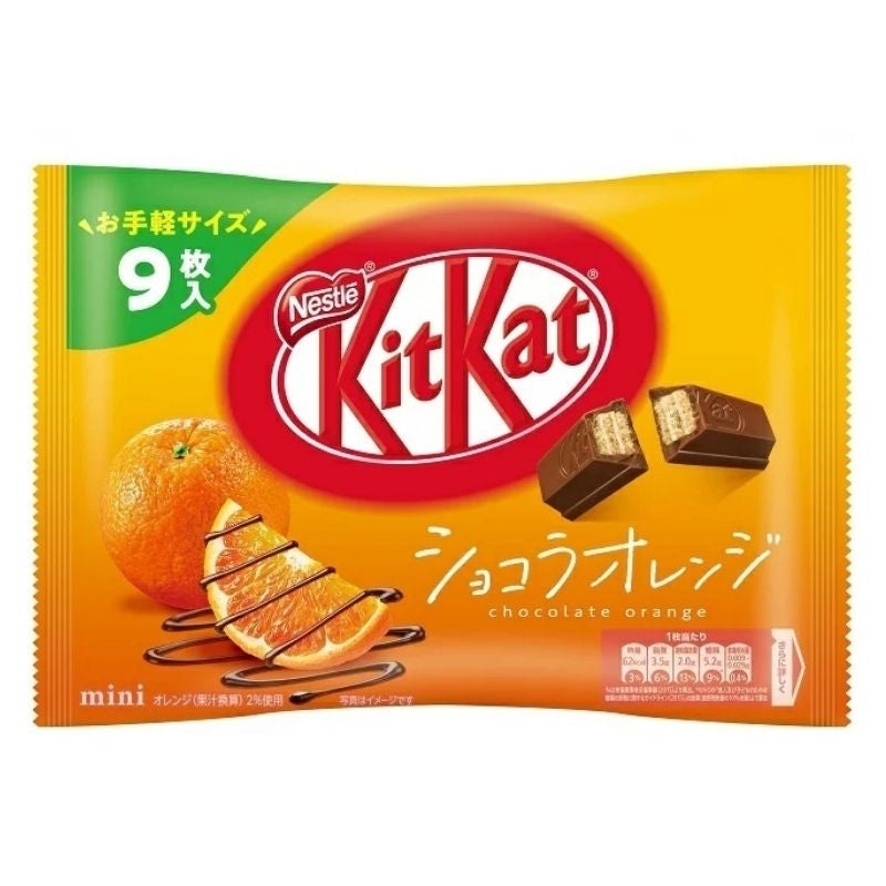 Bánh Xốp KitKat Mini Vị Cam Nestle Nhật Gói 9 Cái