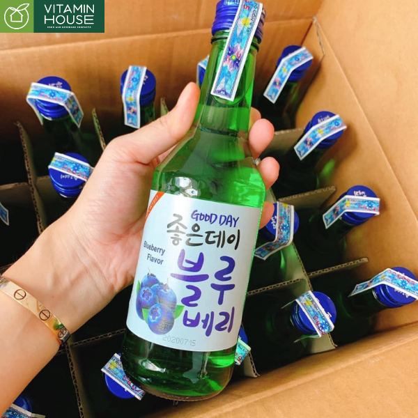 Rượu Soju Blueberry Good Day HQ Chai 360ml