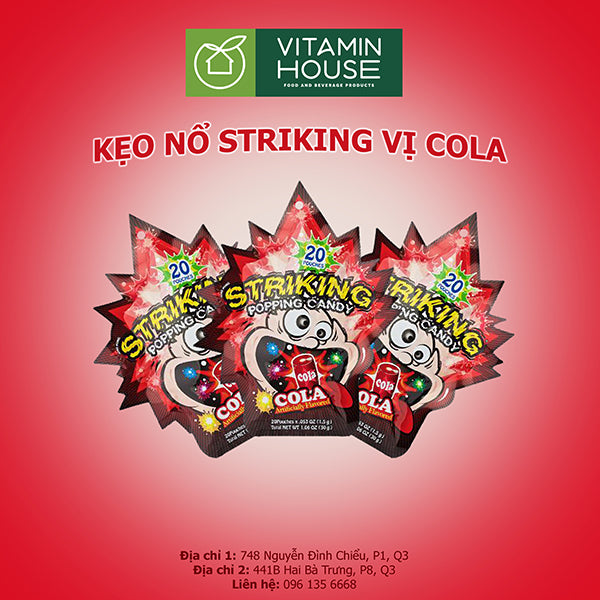 Kẹo Nổ Vị Cola Striking HongKong Gói 30g