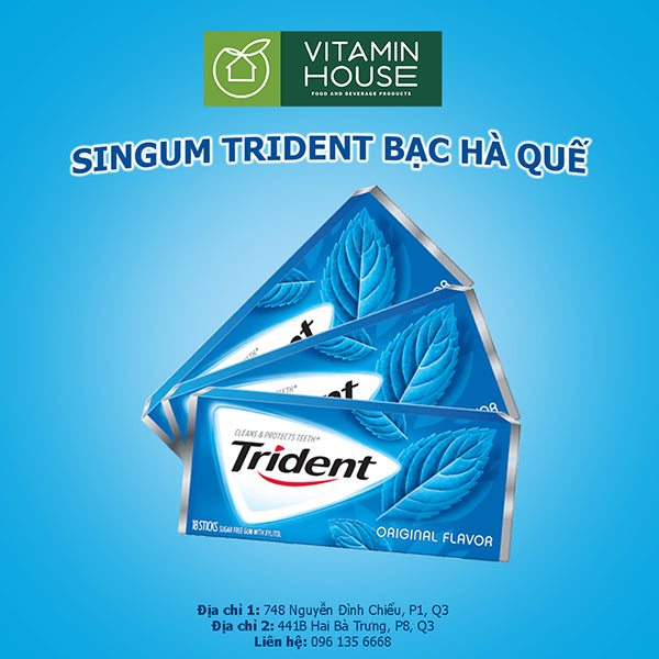 Kẹo Gum Trident Bạc Hà Quế