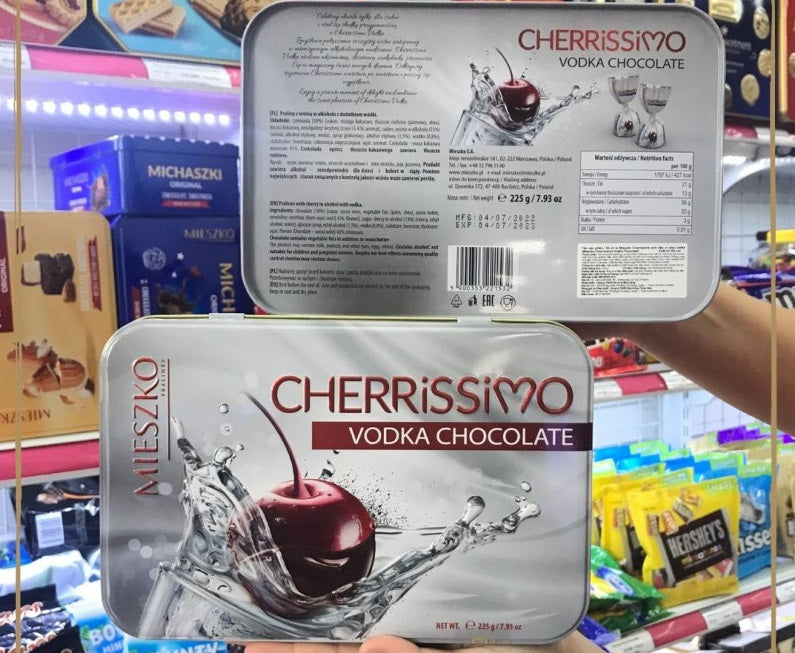 Hộp Chocolate Rượu Mieszko Cherrisimo Vodka 225G