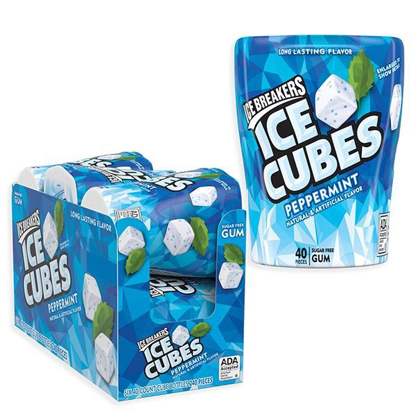 Gum Ice Cubes Vị Bạc Hà Peppermint Mỹ 40P