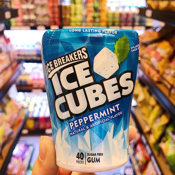 Gum Ice Cubes Vị Bạc Hà Peppermint Mỹ 40P