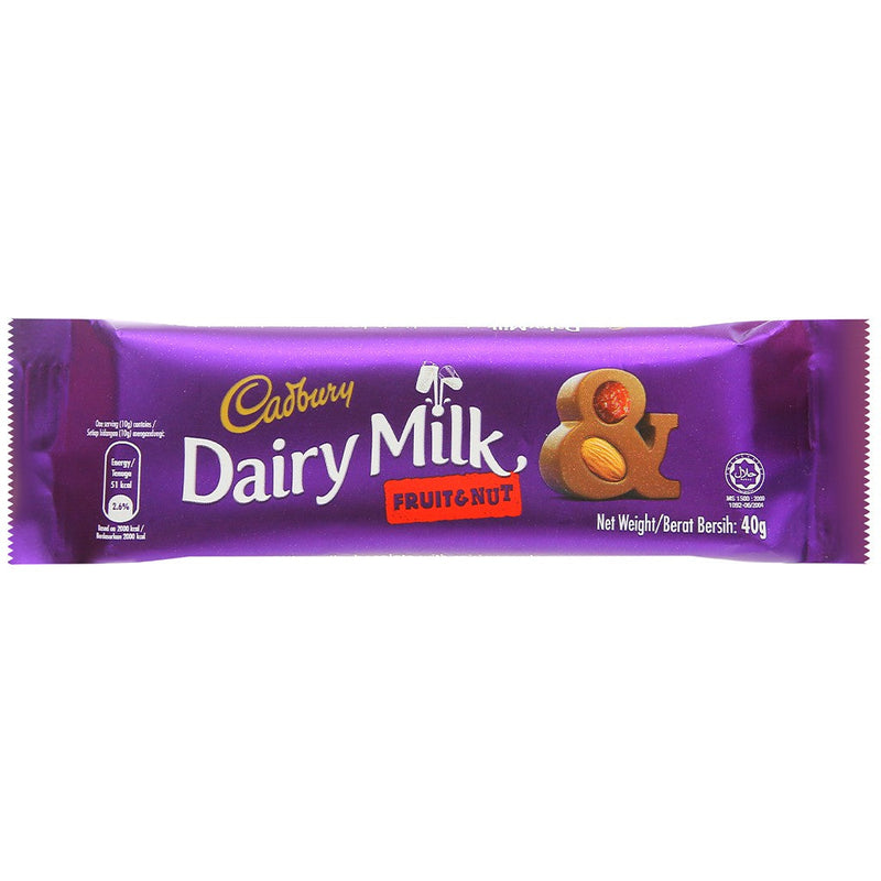 Chocolate Sữa Nhân Trái Cây & Hạt Cadbury Dairy Milk 37g
