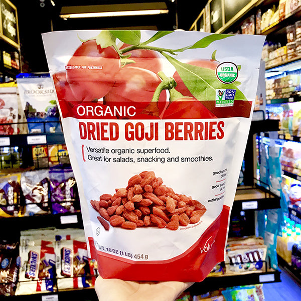 Kỷ Tử Khô Volupta Organic Oried Goji Berries 16 Ounce
