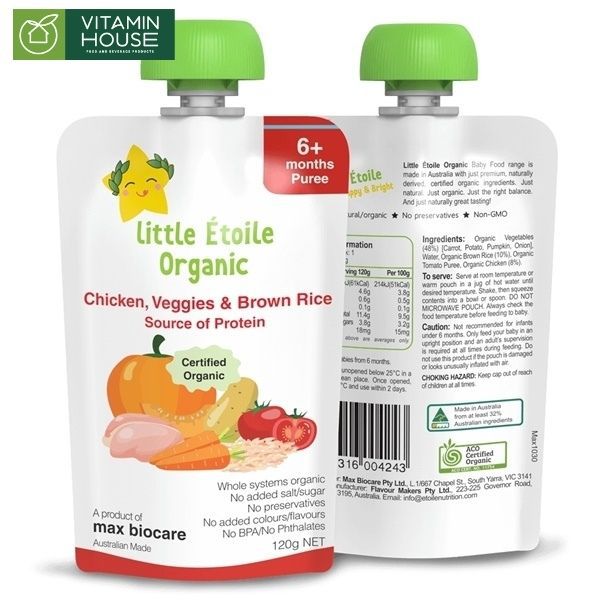 Little Etoile Organic - Chicken, Veggies & Brown