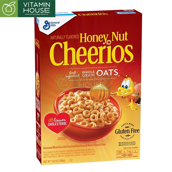 Bánh Ngũ Cốc Ăn Sáng Honey Nut Cheerios Mỹ Hộp 347g