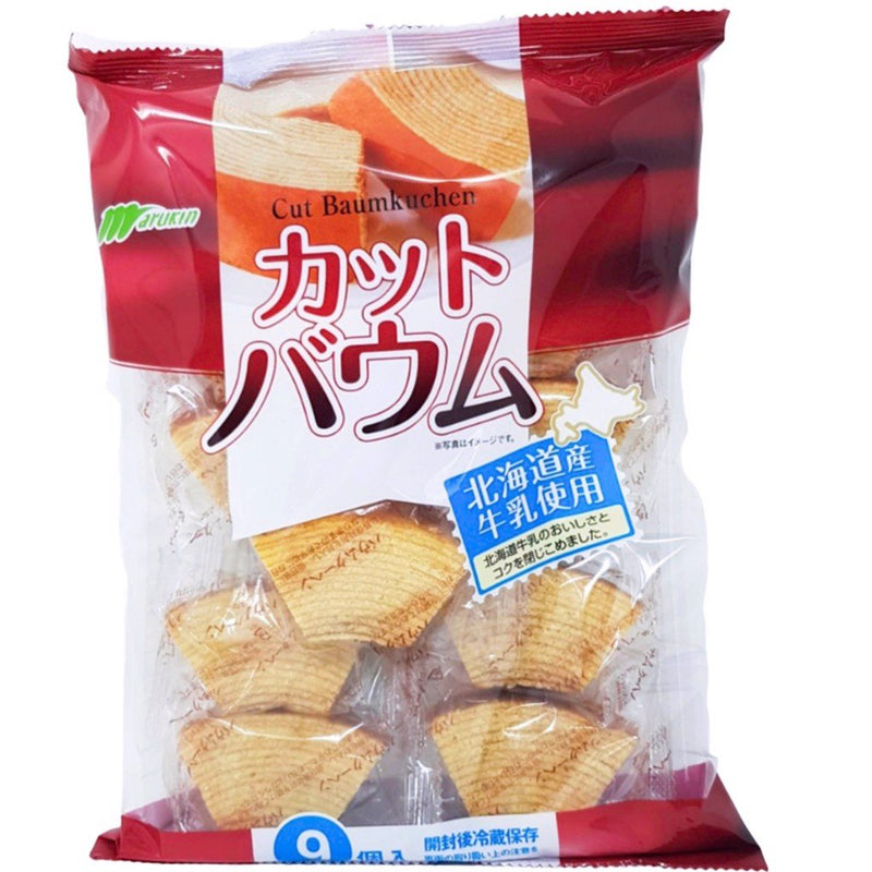 Bánh Bông Lan Cắt lát Vị Truyền Thống Baumkuchen Nhật Gói 240g (Đỏ)