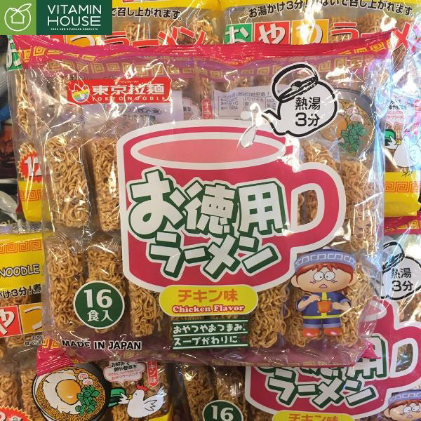 Mì Không Chiên Vị Gà Tokyo Noodle Nhật Bịch 16 gói