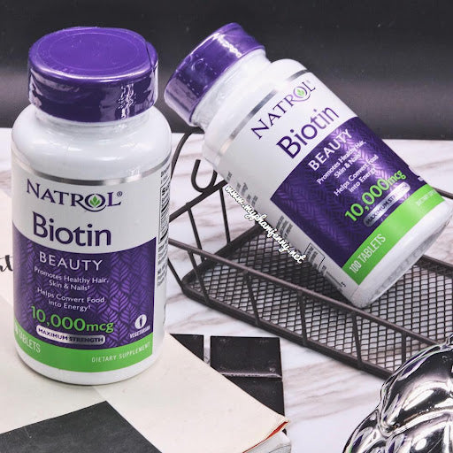 Viên Uống Biotin Natrol 10.000mcg 100v