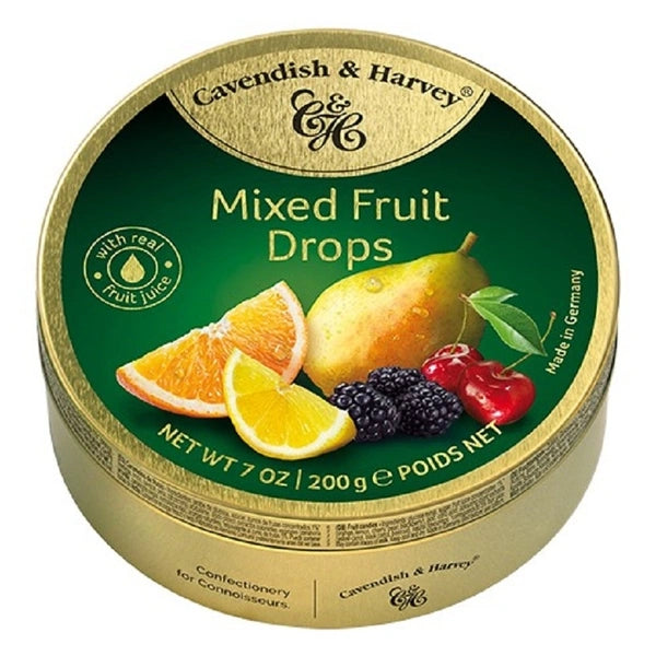 Kẹo Hộp Thiếc C&H Đức Mixed Fruit 200g (Xanh)