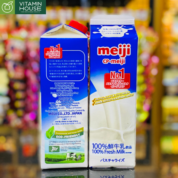 Sữa Tươi Thanh Trùng Meiji Nhật Hộp 946ml (Xanh)