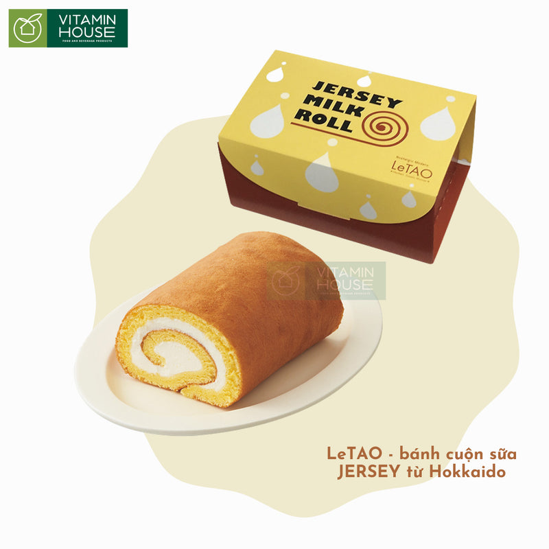 Bánh Bông Lan Cuộn Tươi Jersey Milk Roll LeTao Nhật 1 Hộp