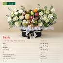 Giỏ Trái Cây Quýt, Kiwi, Dưa Lưới Cùng Sen Trắng Viếng Lễ Sang Trọng