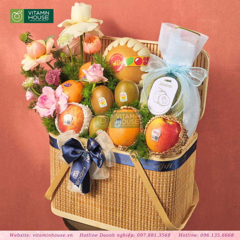 GIỎ TRÁI CÂY HOA TƯƠI TẶNG ĐỒNG NGHIỆP
