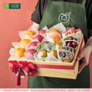 Hộp trái cây quà tặng premium với: Cherry, dâu, việt quất, kiwi, táo, quýt