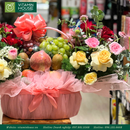 Giỏ Quà Trái Cây & Hoa Tươi Tặng Bạn Gái, Sinh Nhật, Cô Giáo