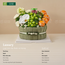 Giỏ Quà Trái Cây Nho Mẫu Đơn Màu Xanh Trung Tính Tặng Chúc Mừng Sinh Nhật