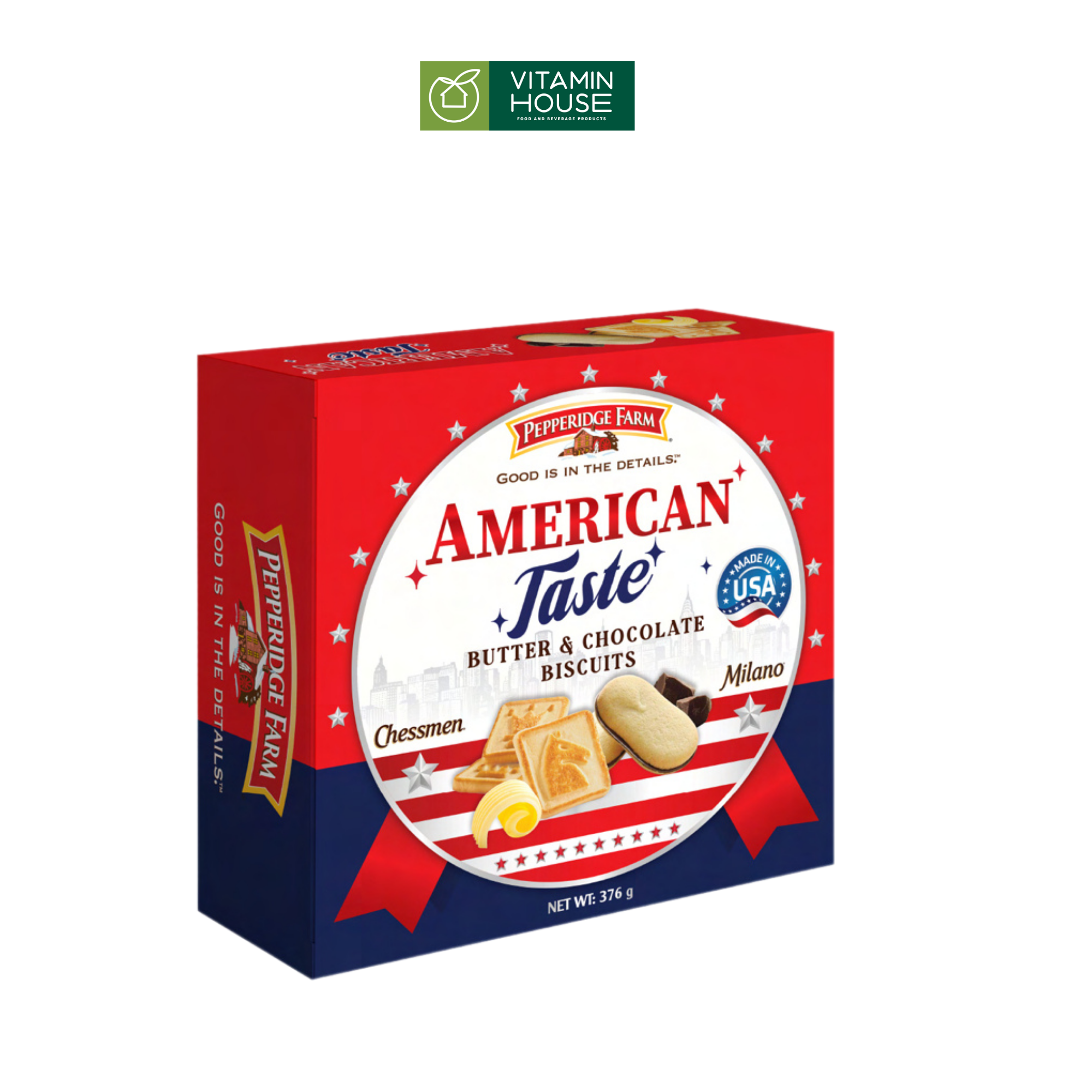 Bánh Quy Pepperidge Farm American Taste Hộp Thiếc 376g