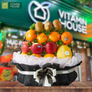 Giỏ Quà Trái Cây Nhập Khẩu & Hoa Tươi Đi Phúng Điếu Đám Tang dạng tháp tầng trái cây