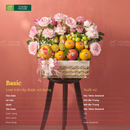 Giỏ Quà Trái Cây Nho Xanh, Táo Đỏ, Lê Hàn Tặng Khai Trương