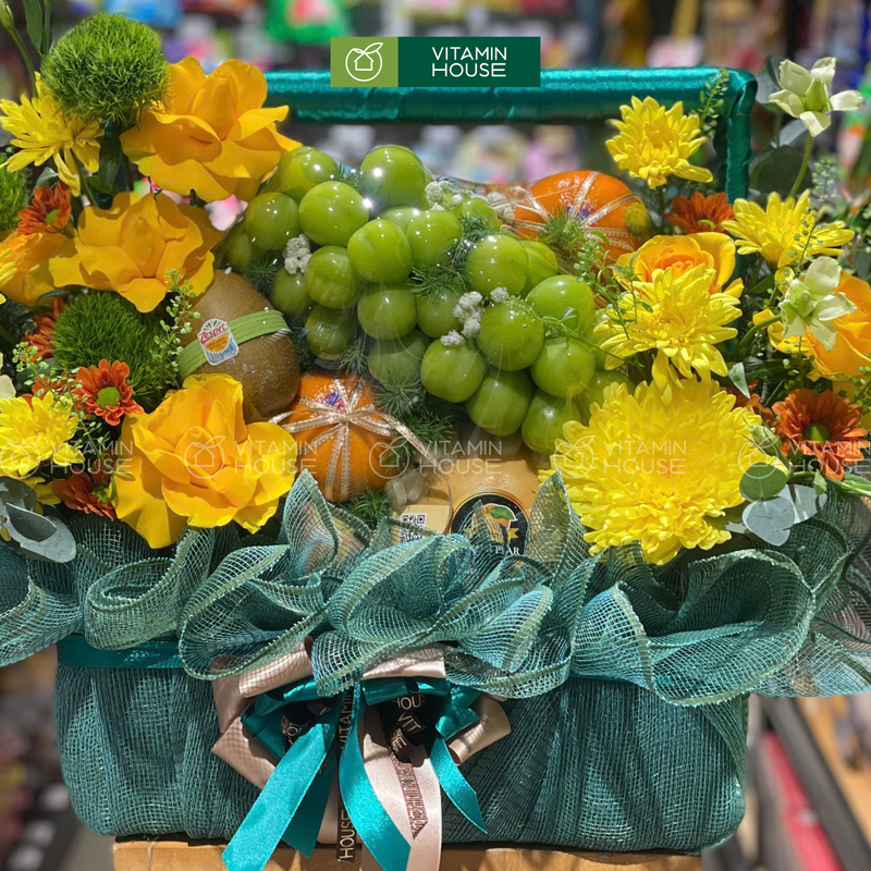 Giỏ Quà Trái Cây Hoa Tươi Tri Ân - Tôn Vinh Thầy Giáo Cô Giáo