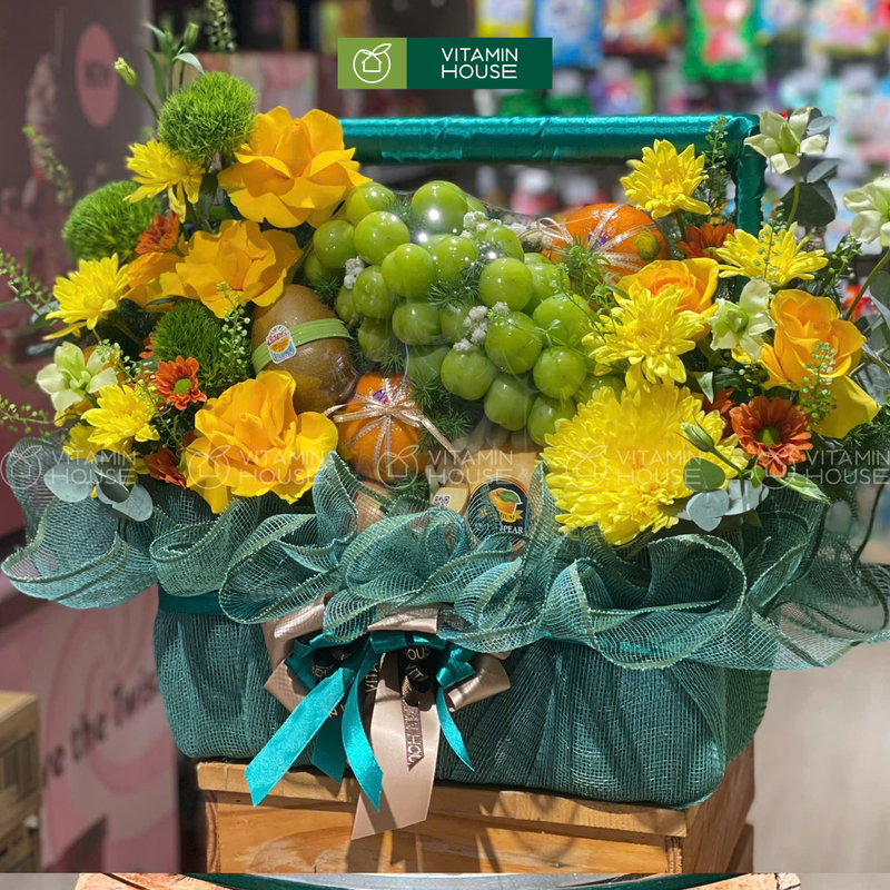 Giỏ Quà Trái Cây Hoa Tươi Tri Ân - Tôn Vinh Thầy Giáo Cô Giáo
