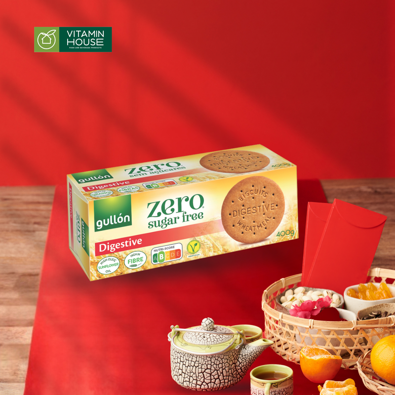 Bánh Quy Không Đường Bột Mì Nguyên Cám Zero Gullon 400G