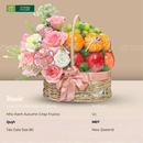 Giỏ Quà Trái Cây Nhập Khẩu Nho, Quýt, Táo Kết Hợp Hoa Tươi Chúc Mừng Sinh Nhật