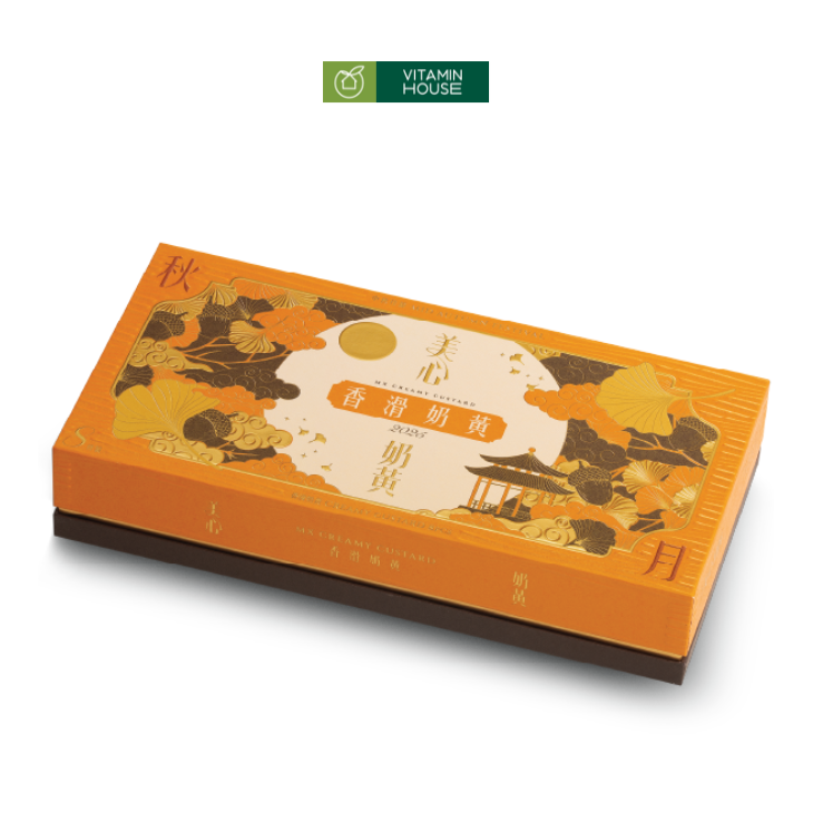 Bánh Trung Thu Nhập Khẩu Meixin HongKong Kem Trứng (45gx8 cái/hộp)