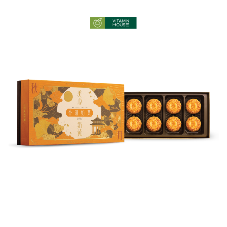 Bánh Trung Thu Nhập Khẩu Meixin HongKong Kem Trứng (45gx8 cái/hộp)