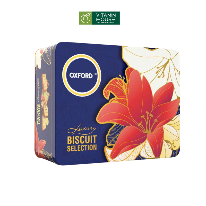 Hộp bánh Oxford Delicious Cream Biscuits Đỏ 168g