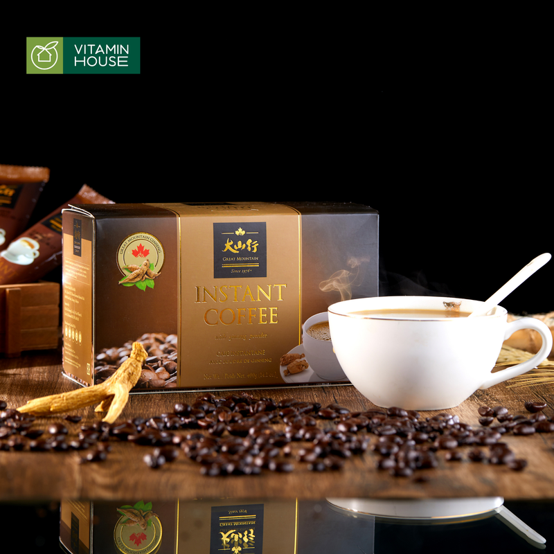 Cà Phê Nhân Sâm Great Mountain Ginseng Canada hộp 40g*10 gói