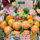 Giỏ Trái Cây Quýt Úc, Nho Xanh Hoa Tươi Cảm Ơn Thầy Cô Giáo Tôn Kính và Tri Ân