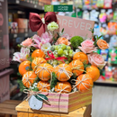 Giỏ Trái Cây Quýt Úc, Nho Xanh Hoa Tươi Cảm Ơn Thầy Cô Giáo Tôn Kính và Tri Ân