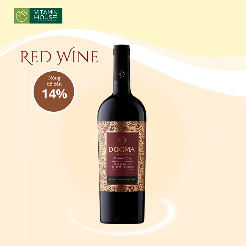 Rượu vang đỏ Dogma Gran Reserva Premium Blend Tempranillo & Cabernet Sauvignon (14%/Vol)