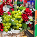 Giỏ Trái Cây Nho Xanh, Hoa Tươi Rực Rỡ Dành Tặng Đối Tác - Tôn Vinh Mối Quan Hệ