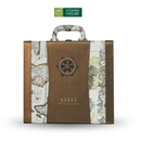 Hộp Rượu 3 Chai Bản Đồ Nâu (318-M10)