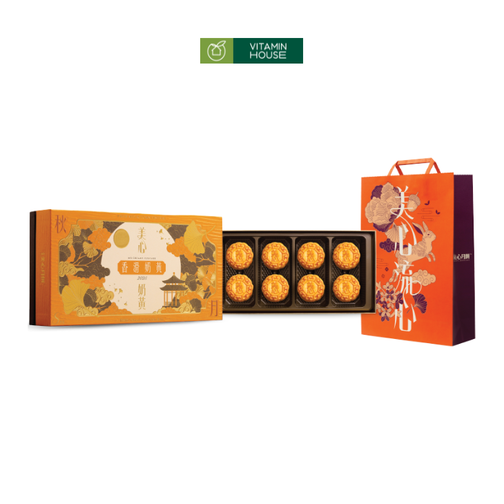 Bánh Trung Thu Nhập Khẩu Meixin HongKong Kem Trứng (45gx8 cái/hộp)