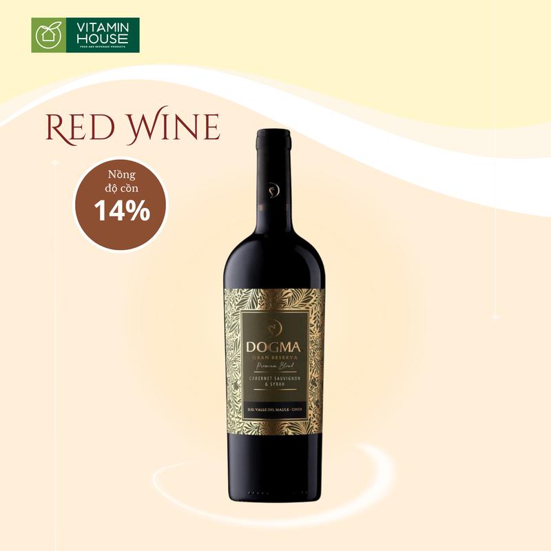 Rượu vang đỏ Dogma Gran Reserva Premium Blend Cabernet Sauvignon & Syrah 14%/Vol