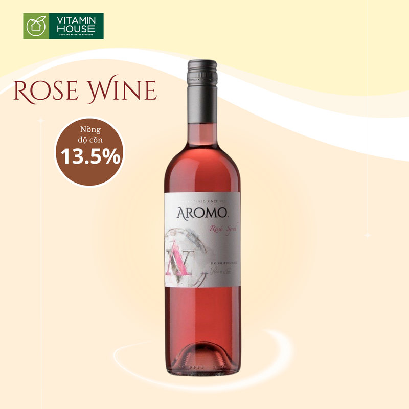 Rượu vang hồng Aromo - Rosé Syrah 13,5%/Vol
