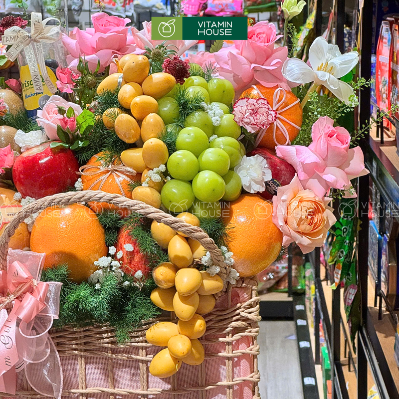 Giỏ Trái Cây Cao Cấp Hoa Tươi Sang Trọng Mừng Khai Trương Khởi Đầu Hồng Phát