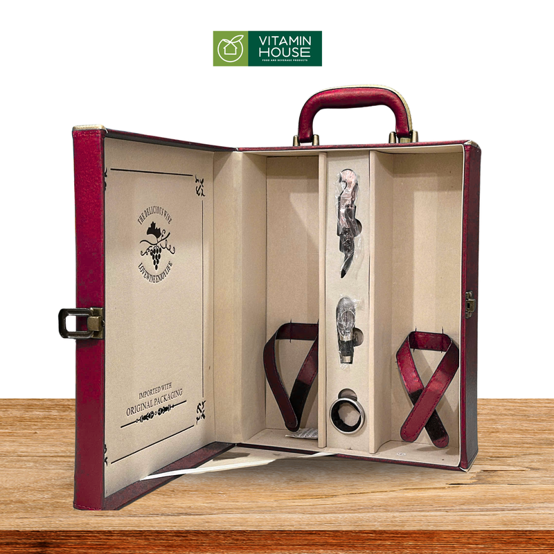 Hộp Rượu Đôi Da Đỏ Bản Đồ (043-M03)