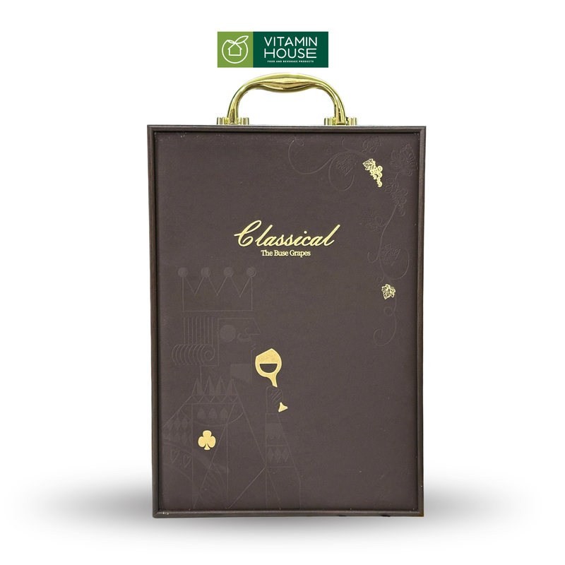 Hộp Rượu Đôi Nâu Sang Trọng