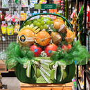 Giỏ Trái Cây Kiwi, Táo, Nho Màu Xanh Gửi Lời Chúc May Mắn Tới Người Bệnh