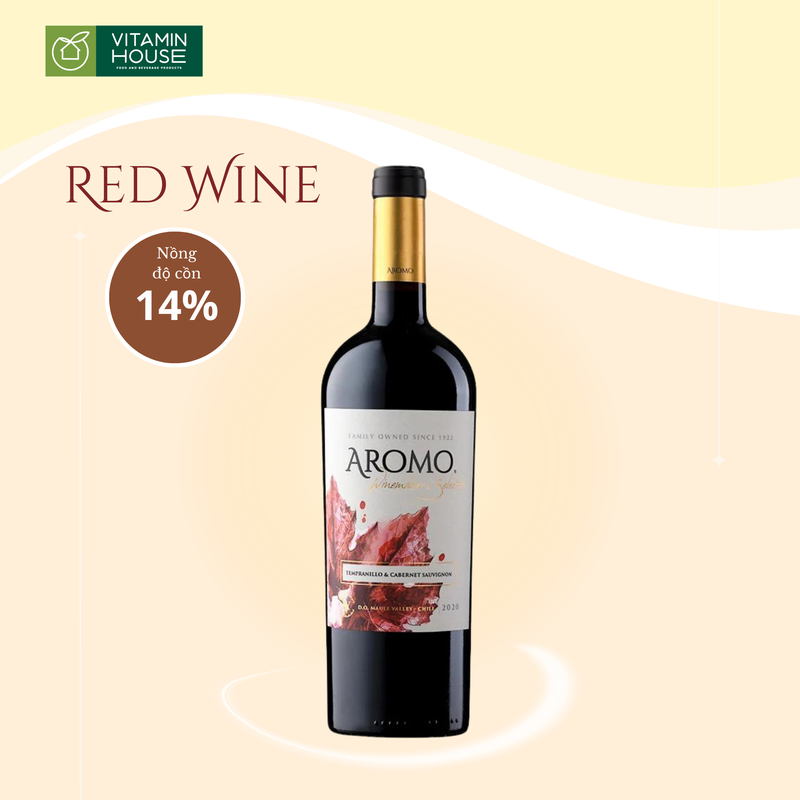 Rượu Vang Đỏ Chile Aromo Winemakers Selection 750ml 14% Hương Vị Tinh Tế Hoàn Hảo