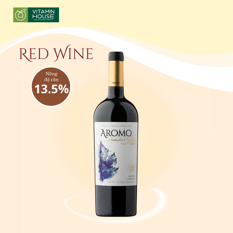 Rượu Vang Đỏ Chile Aromo Winemakers Selection 750ml 14% Hương Vị Tinh Tế Hoàn Hảo