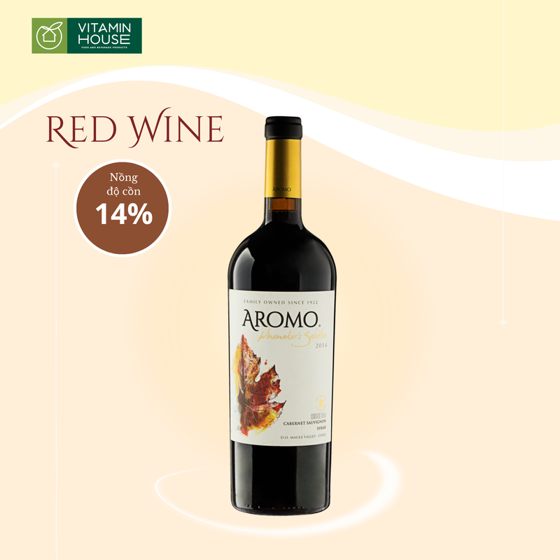 Rượu Vang Đỏ Chile Aromo Winemakers Selection 750ml 14% Hương Vị Tinh Tế Hoàn Hảo